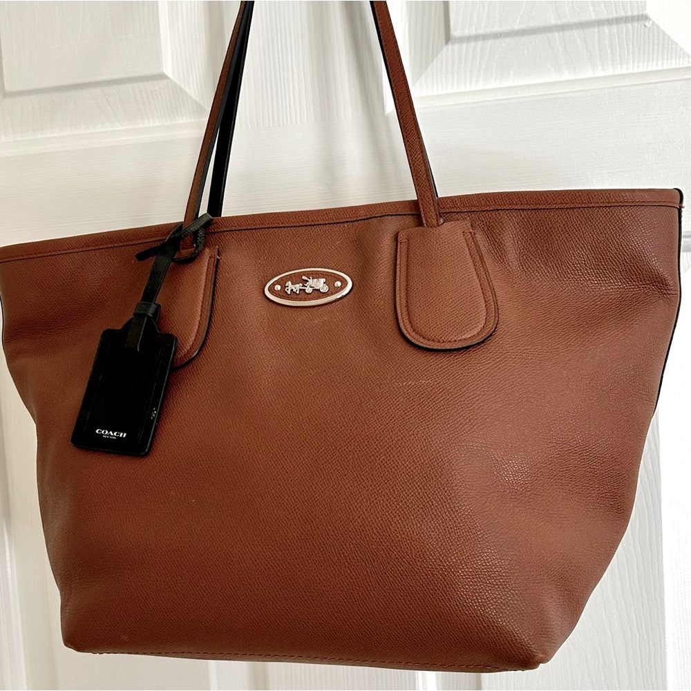 Coach Brown Leather Tote Bag